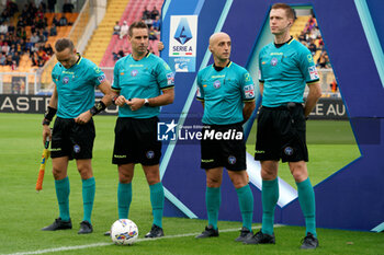 2024-10-20 - the refereeing trio - US LECCE VS ACF FIORENTINA - ITALIAN SERIE A - SOCCER