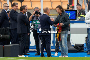 2024-10-20 - Lecce legend Lorenzo Stovini and the president of US Lecce Saverio Sticchi Damiani - US LECCE VS ACF FIORENTINA - ITALIAN SERIE A - SOCCER