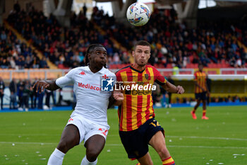 2024-10-20 - Moise Kean of Fiorentina in action against Frederic Guilbert of US Lecce - US LECCE VS ACF FIORENTINA - ITALIAN SERIE A - SOCCER