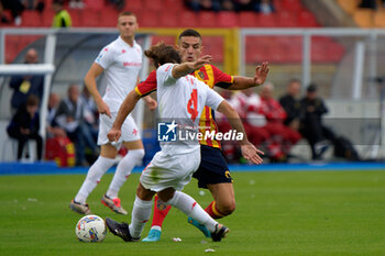 2024-10-20 - Edoardo Bove of Fiorentina in action against Nikola Krstovic of US Lecce - US LECCE VS ACF FIORENTINA - ITALIAN SERIE A - SOCCER