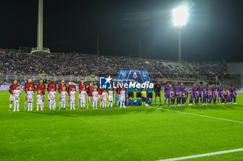 2024-10-27 - teams and referees enter on the pitch - ACF FIORENTINA VS AS ROMA - ITALIAN SERIE A - SOCCER