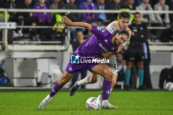 2024-10-27 - Yacine Adli (Fiorentina) hampered by Niccolo Pisilli (Roma) - ACF FIORENTINA VS AS ROMA - ITALIAN SERIE A - SOCCER