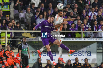 2024-10-27 - header of Mario Hermoso (Roma) against Robin Everardus Gosens (Fiorentina) - ACF FIORENTINA VS AS ROMA - ITALIAN SERIE A - SOCCER