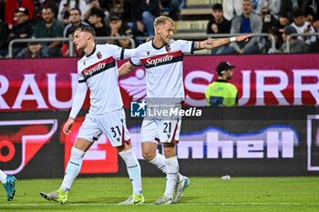 2024-10-29 - Jens Odgaard of Bologna FC, Esultanza, Joy After scoring goal, - CAGLIARI CALCIO VS BOLOGNA FC - ITALIAN SERIE A - SOCCER