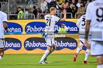 2024-10-29 - Jens Odgaard of Bologna FC, Esultanza, Joy After scoring goal, - CAGLIARI CALCIO VS BOLOGNA FC - ITALIAN SERIE A - SOCCER