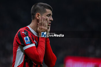 2024-10-29 - Alvaro Morata of AC Milan reacts during Serie A 2024/25 football match between AC Milan and SSC Napoli at San Siro Stadium - AC MILAN VS SSC NAPOLI - ITALIAN SERIE A - SOCCER