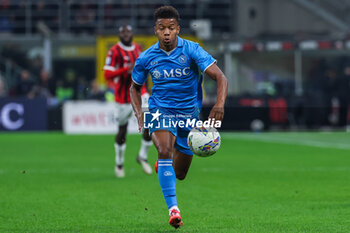 2024-10-29 - David Neres of SSC Napoli seen in action during Serie A 2024/25 football match between AC Milan and SSC Napoli at San Siro Stadium - AC MILAN VS SSC NAPOLI - ITALIAN SERIE A - SOCCER