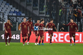 2024-10-31 - Paulo Dybala of A.S. Roma celebrates after scoring the gol of 1-0 during the 10th day of the Serie A Championship between A.S. Roma and Torino F.C. at the Olympic Stadium on October 31, 2024 in Rome, Italy. - AS ROMA VS TORINO FC - ITALIAN SERIE A - SOCCER