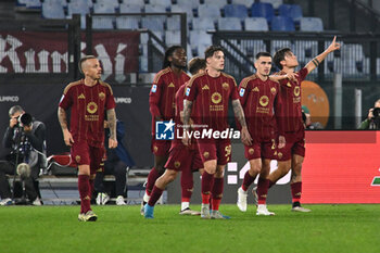 2024-10-31 - Paulo Dybala of A.S. Roma celebrates after scoring the gol of 1-0 during the 10th day of the Serie A Championship between A.S. Roma and Torino F.C. at the Olympic Stadium on October 31, 2024 in Rome, Italy. - AS ROMA VS TORINO FC - ITALIAN SERIE A - SOCCER