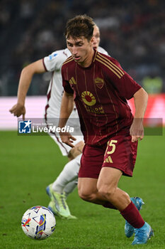 2024-10-31 - Tommaso Baldanzi of A.S. Roma in action during the 10th day of the Serie A Championship between A.S. Roma and Torino F.C. at the Olympic Stadium on October 31, 2024 in Rome, Italy. - AS ROMA VS TORINO FC - ITALIAN SERIE A - SOCCER