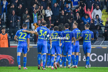 2024-11-04 - Pietro Pellegri (Empoli) celebrates with teammates after scoring the 1-0 goal - EMPOLI FC VS COMO 1907 - ITALIAN SERIE A - SOCCER