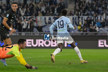 2024-11-04 - Lazio’s Boulaye Dia celebrates after scoring the goal 1-0 during the Italian Football Championship League A 2024/2025 match between SS Lazio vs Cagliari Calcio at the Olimpic Stadium in Rome on 04 November 2024. - SS LAZIO VS CAGLIARI CALCIO - ITALIAN SERIE A - SOCCER