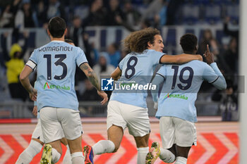 2024-11-04 - Lazio’s Boulaye Dia celebrates after scoring the goal 1-0 during the Italian Football Championship League A 2024/2025 match between SS Lazio vs Cagliari Calcio at the Olimpic Stadium in Rome on 04 November 2024. - SS LAZIO VS CAGLIARI CALCIO - ITALIAN SERIE A - SOCCER