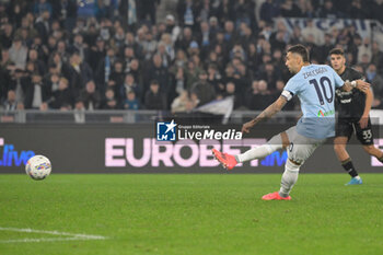 2024-11-04 - Lazio’s Mattia Zaccagni goal 2-1 during the Italian Football Championship League A 2024/2025 match between SS Lazio vs Cagliari Calcio at the Olimpic Stadium in Rome on 04 November 2024. - SS LAZIO VS CAGLIARI CALCIO - ITALIAN SERIE A - SOCCER