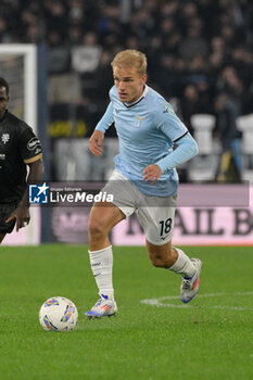 2024-11-04 - Lazio’s Gustav Isaksen during the Italian Football Championship League A 2024/2025 match between SS Lazio vs Cagliari Calcio at the Olimpic Stadium in Rome on 04 November 2024. - SS LAZIO VS CAGLIARI CALCIO - ITALIAN SERIE A - SOCCER