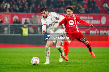 2024-11-02 - Theo Hernandez (AC Milan) and Samuele Vignato (AC Monza) - AC MONZA VS AC MILAN - ITALIAN SERIE A - SOCCER