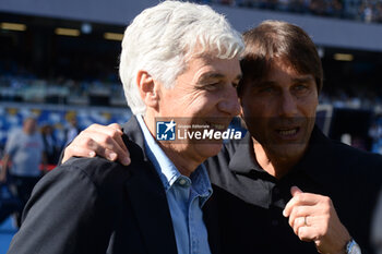 2024-11-03 - Giampiero Gasperini coach of Atalanta bc and Antonio Conte Coach of SSC Napoli during the Serie A Enelive betwee SSC Napoli vs Atalanta BC at Diego Armando MAradona Stadium - SSC NAPOLI VS ATALANTA BC - ITALIAN SERIE A - SOCCER