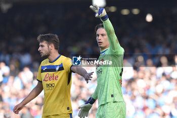 2024-11-03 - Marco Carnesecchi of Atalanta BC gestures during the Serie A Enelive betwee SSC Napoli vs Atalanta BC at Diego Armando MAradona Stadium - SSC NAPOLI VS ATALANTA BC - ITALIAN SERIE A - SOCCER