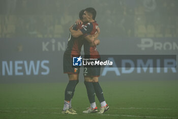 2024-11-04 - Genoa CFC celebrates after the match with teammates - PARMA CALCIO VS GENOA CFC - ITALIAN SERIE A - SOCCER