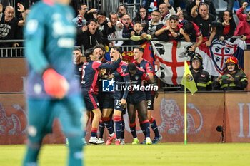 2024-11-09 - Nadir Zortea of Cagliari Calcio, Esultanza, Joy After scoring goal, - CAGLIARI CALCIO VS AC MILAN - ITALIAN SERIE A - SOCCER