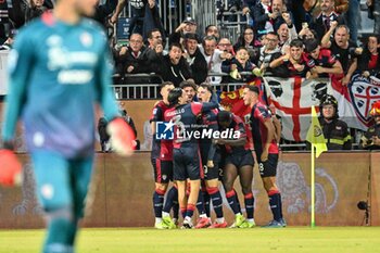 2024-11-09 - Nadir Zortea of Cagliari Calcio, Esultanza, Joy After scoring goal, - CAGLIARI CALCIO VS AC MILAN - ITALIAN SERIE A - SOCCER