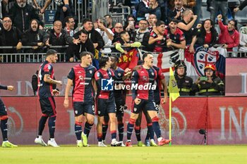 2024-11-09 - Nadir Zortea of Cagliari Calcio, Esultanza, Joy After scoring goal, - CAGLIARI CALCIO VS AC MILAN - ITALIAN SERIE A - SOCCER