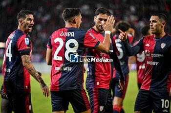 2024-11-09 - Gabriele Zappa of Cagliari Calcio, Esultanza, Joy After scoring goal, - CAGLIARI CALCIO VS AC MILAN - ITALIAN SERIE A - SOCCER