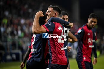 2024-11-09 - Gabriele Zappa of Cagliari Calcio, Esultanza, Joy After scoring goal, - CAGLIARI CALCIO VS AC MILAN - ITALIAN SERIE A - SOCCER