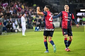 2024-11-09 - Gabriele Zappa of Cagliari Calcio, Esultanza, Joy After scoring goal, - CAGLIARI CALCIO VS AC MILAN - ITALIAN SERIE A - SOCCER