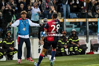 2024-11-09 - Gabriele Zappa of Cagliari Calcio, Esultanza, Joy After scoring goal, - CAGLIARI CALCIO VS AC MILAN - ITALIAN SERIE A - SOCCER