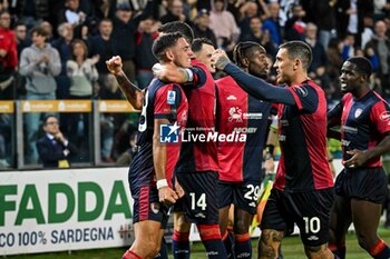 2024-11-09 - Gabriele Zappa of Cagliari Calcio, Esultanza, Joy After scoring goal, - CAGLIARI CALCIO VS AC MILAN - ITALIAN SERIE A - SOCCER