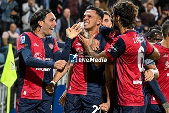 2024-11-09 - Gabriele Zappa of Cagliari Calcio, Esultanza, Joy After scoring goal, - CAGLIARI CALCIO VS AC MILAN - ITALIAN SERIE A - SOCCER