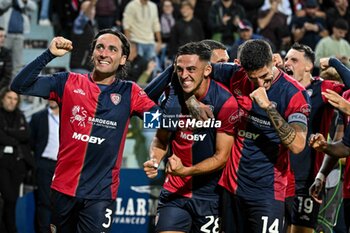 2024-11-09 - Gabriele Zappa of Cagliari Calcio, Esultanza, Joy After scoring goal, - CAGLIARI CALCIO VS AC MILAN - ITALIAN SERIE A - SOCCER