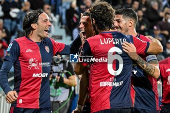 2024-11-09 - Gabriele Zappa of Cagliari Calcio, Esultanza, Joy After scoring goal, - CAGLIARI CALCIO VS AC MILAN - ITALIAN SERIE A - SOCCER