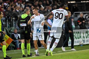 2024-11-09 - Camarda, Tammy Abraham of AC Milan - CAGLIARI CALCIO VS AC MILAN - ITALIAN SERIE A - SOCCER