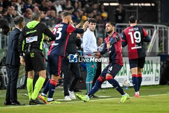 2024-11-09 - Jose Luis Palomino of Cagliari Calcio, Mateusz Wieteska of Cagliari Calcio - CAGLIARI CALCIO VS AC MILAN - ITALIAN SERIE A - SOCCER