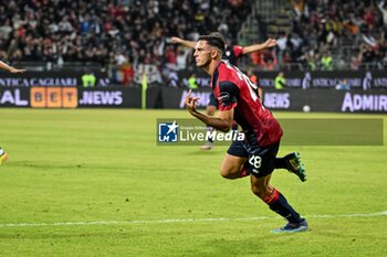 2024-11-09 - Gabriele Zappa of Cagliari Calcio, Esultanza, Joy After scoring goal, - CAGLIARI CALCIO VS AC MILAN - ITALIAN SERIE A - SOCCER