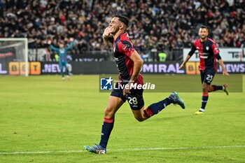 2024-11-09 - Gabriele Zappa of Cagliari Calcio, Esultanza, Joy After scoring goal, - CAGLIARI CALCIO VS AC MILAN - ITALIAN SERIE A - SOCCER