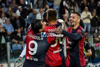 2024-11-09 - Gabriele Zappa of Cagliari Calcio, Esultanza, Joy After scoring goal, - CAGLIARI CALCIO VS AC MILAN - ITALIAN SERIE A - SOCCER