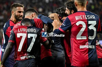 2024-11-09 - Gabriele Zappa of Cagliari Calcio, Esultanza, Joy After scoring goal, - CAGLIARI CALCIO VS AC MILAN - ITALIAN SERIE A - SOCCER