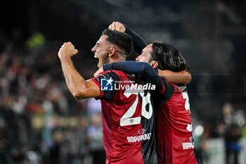 2024-11-09 - Gabriele Zappa of Cagliari Calcio, Esultanza, Joy After scoring goal, - CAGLIARI CALCIO VS AC MILAN - ITALIAN SERIE A - SOCCER