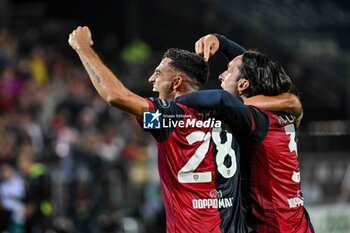 2024-11-09 - Gabriele Zappa of Cagliari Calcio, Esultanza, Joy After scoring goal, - CAGLIARI CALCIO VS AC MILAN - ITALIAN SERIE A - SOCCER