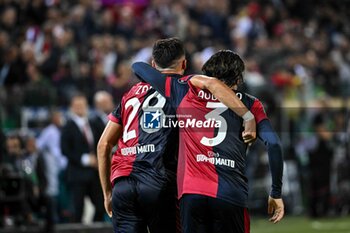 2024-11-09 - Gabriele Zappa of Cagliari Calcio, Esultanza, Joy After scoring goal, - CAGLIARI CALCIO VS AC MILAN - ITALIAN SERIE A - SOCCER