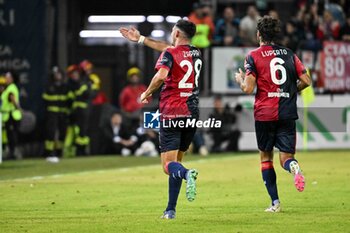 2024-11-09 - Gabriele Zappa of Cagliari Calcio, Esultanza, Joy After scoring goal, - CAGLIARI CALCIO VS AC MILAN - ITALIAN SERIE A - SOCCER