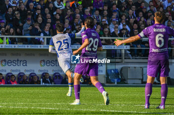 2024-11-10 - Verona's Suat Serdar celebrates with teammates after scoring the 1-1 goal - ACF FIORENTINA VS HELLAS VERONA FC - ITALIAN SERIE A - SOCCER