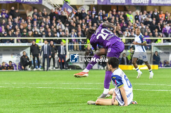 2024-11-10 - Fiorentina's Moise Kean kicks scores the goal of 3-1 - ACF FIORENTINA VS HELLAS VERONA FC - ITALIAN SERIE A - SOCCER