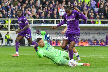 2024-11-10 - Fiorentina's Christian Kouame' passes Verona's Lorenzo Montipo' - ACF FIORENTINA VS HELLAS VERONA FC - ITALIAN SERIE A - SOCCER