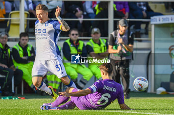 2024-11-10 - Verona's Tomas Suslov thwarted by Fiorentina's Luca Ranieri - ACF FIORENTINA VS HELLAS VERONA FC - ITALIAN SERIE A - SOCCER