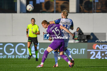 2024-11-10 - Fiorentina's Pietro Comuzzo is fouled by Verona's Casper Tengstedt - ACF FIORENTINA VS HELLAS VERONA FC - ITALIAN SERIE A - SOCCER