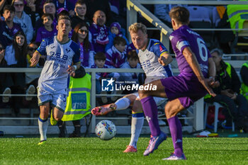 2024-11-10 - Verona's Casper Tengstedt thwarted by Fiorentina's Luca Ranieri - ACF FIORENTINA VS HELLAS VERONA FC - ITALIAN SERIE A - SOCCER